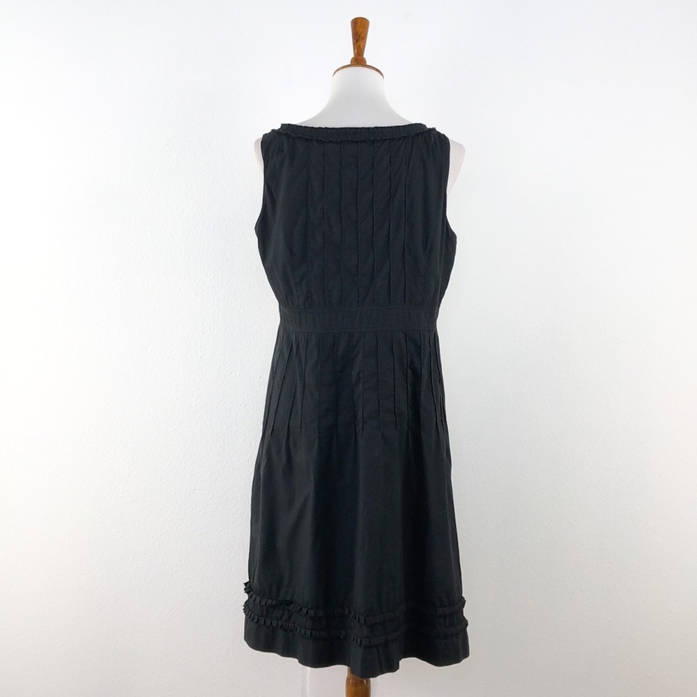 Tory Burch Black Sleeveless Pleated A Line Dress - Picture 4 of 8